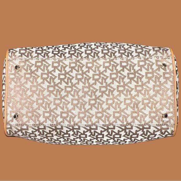 Dkny Brown and taupe satchel with classic style!! - Picture 8 of 11